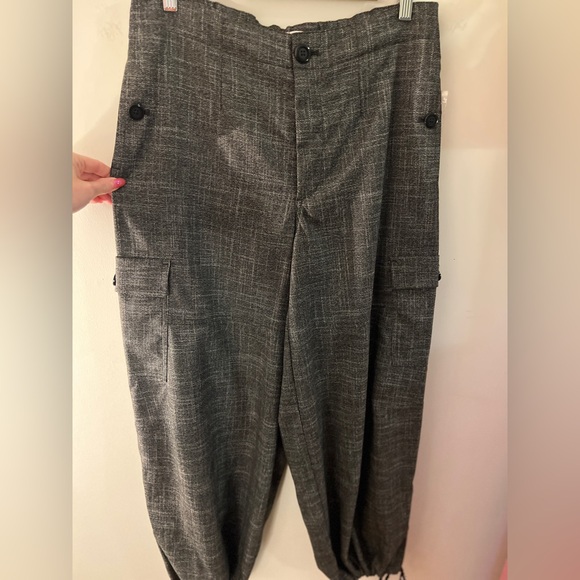 BY ANTHROPOLOGIE TWEED PARACHUTE PANTS Medium Tall BNWT - Picture 8 of 12